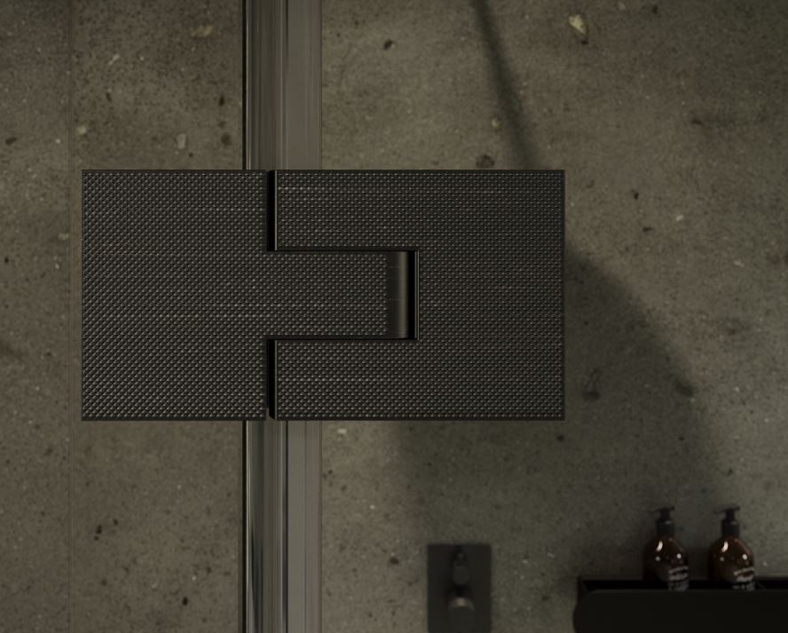 Matte shower door hinge